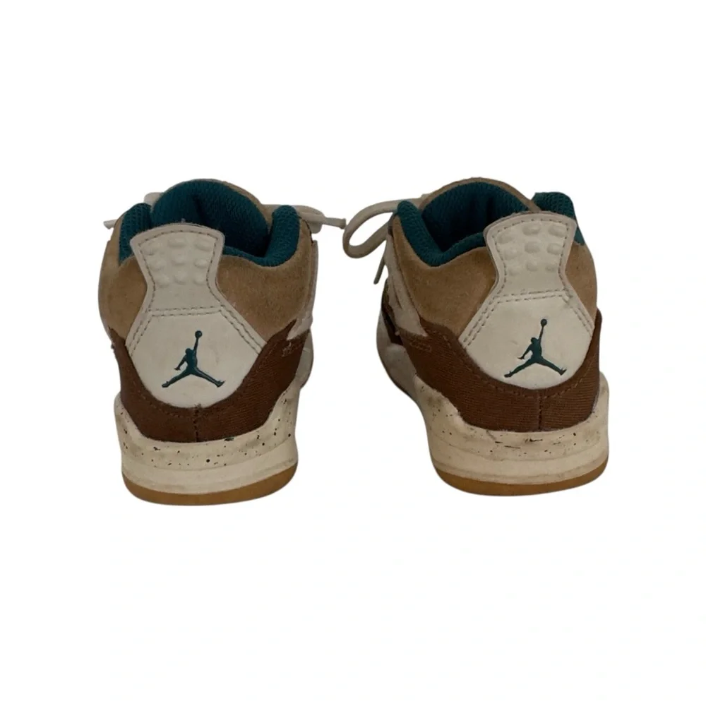 Jordan Toddler Sneakers Size 7C Brown Tan Teal Lace Up Shoes - Picture 6 of 9